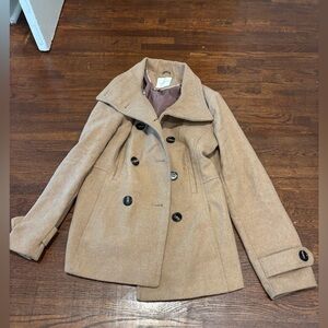 Tan Pea Coat Size M
